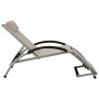 Lounger with taupe gray textilene cushion by vidaXL, Loungers - Ref: Foro24-310531, Price: 166,98 €, Discount: %