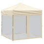 Folding party tent with cream side walls 2x2 m by , Tents and gazebos - Ref: Foro24-93508, Price: 94,09 €, Discount: %