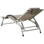 Lounger with taupe gray textilene cushion by vidaXL, Loungers - Ref: Foro24-310531, Price: 166,98 €, Discount: %