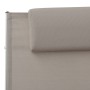 Tumbona con cojín de textilene gris taupe de vidaXL, Tumbonas - Ref: Foro24-310531, Precio: 167,14 €, Descuento: %