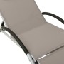 Lounger with taupe gray textilene cushion by vidaXL, Loungers - Ref: Foro24-310531, Price: 166,98 €, Discount: %