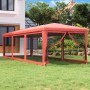 Carpa para fiestas con 8 paredes de malla HDPE rojo 3x9 m de , Carpas y cenadores - Ref: Foro24-319245, Precio: 155,32 €, Des...