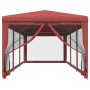 Carpa para fiestas con 8 paredes de malla HDPE rojo 3x9 m de , Carpas y cenadores - Ref: Foro24-319245, Precio: 155,32 €, Des...