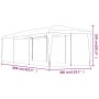 Carpa para fiestas con 8 paredes de malla HDPE rojo 3x9 m de , Carpas y cenadores - Ref: Foro24-319245, Precio: 155,32 €, Des...