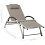 Lounger with taupe gray textilene cushion by vidaXL, Loungers - Ref: Foro24-310531, Price: 166,98 €, Discount: %