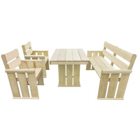 Garden dining set, 4 pieces, impregnated pine wood by , Garden sets - Ref: Foro24-43262, Price: 337,99 €, Discount: %