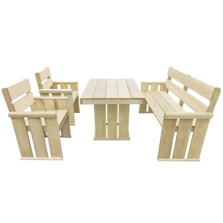 Garden dining set, 4 pieces, impregnated pine wood by , Garden sets - Ref: Foro24-43262, Price: 377,46 €, Discount: %