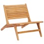 Silla de jardín de madera maciza de teca de , Sillas de jardín - Ref: Foro24-49365, Precio: 169,41 €, Descuento: %