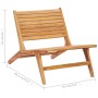 Silla de jardín de madera maciza de teca de , Sillas de jardín - Ref: Foro24-49365, Precio: 169,99 €, Descuento: %