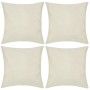 4 beige cushion covers in imitation linen, 80 x 80 cm by , Cushions - Ref: Foro24-130939, Price: 29,99 €, Discount: %