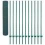 Wire mesh fence with green 25x1.5m steel posts by , fence panels - Ref: Foro24-144606, Price: 187,72 €, Discount: %