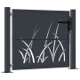 Garden gate in anthracite grey steel with grass design, 105x105 cm. by , garden gates - Ref: Foro24-153167, Price: 199,95 €, ...