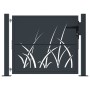 Garden gate in anthracite grey steel with grass design, 105x105 cm. by , garden gates - Ref: Foro24-153167, Price: 199,95 €, ...