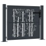 Puerta de jardín acero gris antracita diseño bambú 105x80 cm de , Puertas de jardín - Ref: Foro24-153178, Precio: 145,79 €, D...