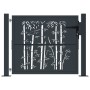 Puerta de jardín acero gris antracita diseño bambú 105x80 cm de , Puertas de jardín - Ref: Foro24-153178, Precio: 145,79 €, D...