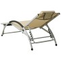 Sun lounger with cream textilene cushion by vidaXL, Loungers - Ref: Foro24-310530, Price: 148,38 €, Discount: %