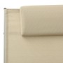 Sun lounger with cream textilene cushion by vidaXL, Loungers - Ref: Foro24-310530, Price: 148,38 €, Discount: %