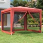 Partyzelt mit 4 Wänden aus rotem HDPE-Netzstoff, 3x3 m. von , Zelte und Pavillons - Ref: Foro24-319230, Preis: 89,37 €, Rabat...