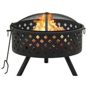 XXL steel brazier with poker 68 cm by vidaXL, Chimneys - Ref: Foro24-311890, Price: 120,99 €, Discount: %