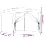 Party tent with 4 red HDPE mesh walls 3x3 m by , Tents and gazebos - Ref: Foro24-319230, Price: 89,37 €, Discount: %