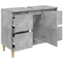 Plywood gray concrete sink cabinet 80x33x60cm by , bathroom vanities - Ref: Foro24-821272, Price: 92,48 €, Discount: %