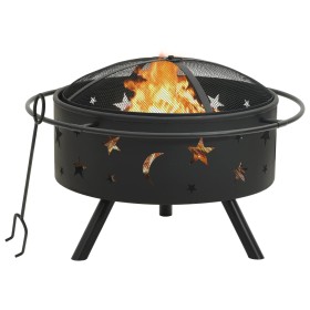 XXL-Stahlkohlenbecken mit Schürhaken 76 cm von vidaXL, Kamine - Ref: Foro24-311892, Preis: 100,99 €, Rabatt: %