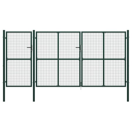 Green steel garden gate 400x200 cm by , garden gates - Ref: Foro24-144315, Price: 707,99 €, Discount: %