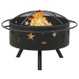 XXL steel brazier with poker 76 cm by vidaXL, Chimneys - Ref: Foro24-311892, Price: 100,99 €, Discount: %