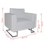 Armchair with chrome legs, white synthetic leather by , Armchairs - Ref: Foro24-241005, Price: 378,73 €, Discount: %