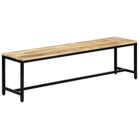 Solid mango wood dining table, raw finish, 160 cm by , Dining and kitchen benches - Ref: Foro24-247813, Price: 205,06 €, Disc...