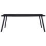 Black tempered glass dining table 200x100x75 cm by , Kitchen and dining tables - Ref: Foro24-281876, Price: 198,46 €, Discoun...