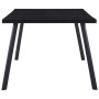 Black tempered glass dining table 200x100x75 cm by , Kitchen and dining tables - Ref: Foro24-281876, Price: 198,46 €, Discoun...