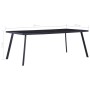 Black tempered glass dining table 200x100x75 cm by , Kitchen and dining tables - Ref: Foro24-281876, Price: 198,46 €, Discoun...