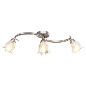 Ceiling lamp with tulip glass shades, 3 E14 bulbs. by , ceiling lights - Ref: Foro24-289230, Price: 46,99 €, Discount: %