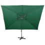 Sombrilla voladiza con doble techo verde 400x300 cm de , Sombrillas - Ref: Foro24-312371, Precio: 324,56 €, Descuento: %