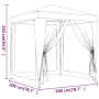 Party tent with 4 green HDPE mesh walls 2x2 m by , Tents and gazebos - Ref: Foro24-319218, Price: 77,63 €, Discount: %