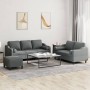 3-piece dark gray fabric sofa set with cushions by , Sofas - Ref: Foro24-3201859, Price: 628,41 €, Discount: %