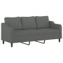 3-piece dark gray fabric sofa set with cushions by , Sofas - Ref: Foro24-3201859, Price: 628,41 €, Discount: %