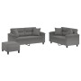 Dreiteiliges Sofaset mit dunkelgrauen Mikrofaserkissen. von , Sofas - Ref: Foro24-3202334, Preis: 594,94 €, Rabatt: %