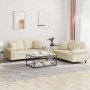 2-piece sofa set with cream-colored faux leather cushions by , Sofas - Ref: Foro24-3202161, Price: 509,99 €, Discount: %