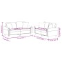 2-piece sofa set with cream-colored faux leather cushions by , Sofas - Ref: Foro24-3202161, Price: 508,99 €, Discount: %