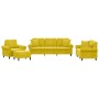 Set of sofas with 4 pieces of yellow velvet cushions by , Sofas - Ref: Foro24-3202206, Price: 776,52 €, Discount: %