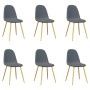 Dining chairs, 6 units, dark gray velvet. by , dining chairs - Ref: Foro24-3082871, Price: 290,21 €, Discount: %