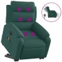 Electric reclining and lift massage armchair in dark green fabric. by , Armchairs - Ref: Foro24-3205022, Price: 344,79 €, Dis...