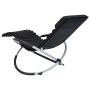 Garden lounger with black steel cushion by vidaXL, Loungers - Ref: Foro24-310496, Price: 155,99 €, Discount: %