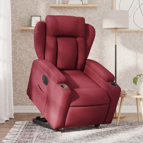 Sillón eléctrico reclinable elevable de tela rojo tinto de , Sillones - Ref: Foro24-3204509, Precio: 323,68 €, Descuento: %