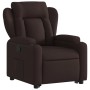 Sillón reclinable elevable tela marrón oscuro de , Sillones - Ref: Foro24-3204487, Precio: 289,03 €, Descuento: %