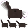 Sillón reclinable elevable tela marrón oscuro de , Sillones - Ref: Foro24-3204487, Precio: 289,03 €, Descuento: %