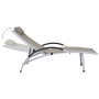 Aluminum sun lounger in gray taupe textilene. by vidaXL, Loungers - Ref: Foro24-310503, Price: 175,85 €, Discount: %