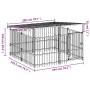 Outdoor dog kennel with steel roof 3.75 m² by , Dog kennels and fences - Ref: Foro24-3124607, Price: 387,94 €, Discount: %